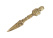 Ритуальный нож Пурба длиной 16,5 см бронза золотистого оттенка