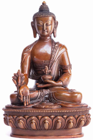 Бронзовая статуя Будда Медицины 21см мастерская Раджипа Шакья