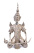 Бронзовая статуя Тайского бога защитника Ханумана 22см