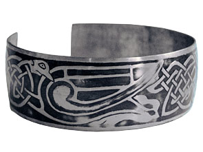 Славянский браслет из мельхиора &amp;quot;Кельтские драконы&amp;quot;