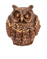 Сувенир из керамики шкатулка Сова 9см