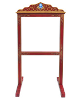 Подставка для подвесного тибетского барабана с рисунком Драгоценности (d-50см) Подставка для подвесного тибетского барабана с рисунком Драгоценности (d-50см)