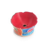 Подставка для благовоний из дерева цветная Лотосная чаша диаметр 5,5см высота 3см