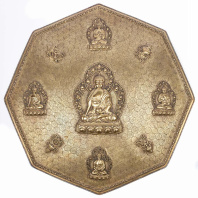 Восточное панно Пять Будд диаметр 72см Восточное панно Пять Будд диаметр 72см