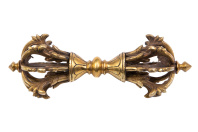 Ваджр девятиконечный длиной 25см золотистого цвета Ваджр девятиконечный длиной 25см золотистого цвета