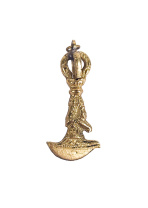 Тибетская подвеска пятиконечный ваджр с дигугом, выходящим из рта Макары длиной 6см