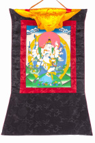 Рисованная Тханка Ганеша многорукий 51х81см Рисованная Тханка Ганеша многорукий 51х81см