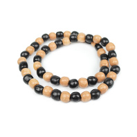 Бусы мужские из натурального дерева вокруг шей длина 40см