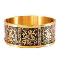 Славянский браслет из латуни "Скоморохи"