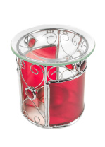 Восточная металлическая аромалампа Красная высота 9,5см Восточная металлическая аромалампа Красная высота 9,5см