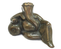 Бронзовая статуя возлежащего Ганеша 7см