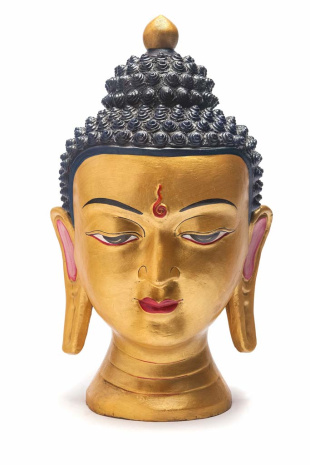 Керамическая статуя Голова Будды 23см