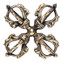 Ваджр пятиконечный Двойной Вишва-ваджр длиной 9,5см