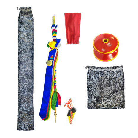 Комплект: Дадар (ритуальная стрела) длиной 75см на подставке в чехле