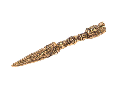 Ритуальный нож Пурба длиной 16см золотистого цвета