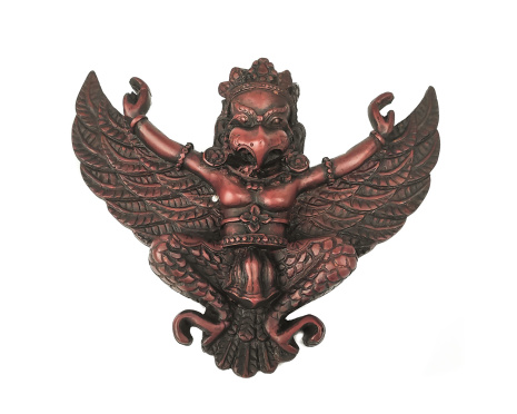 Сувенир из керамики панно Гаруда летящий 13см