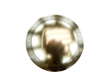 Буддийский мелонг с орнаментом из латуни диаметр 9см (большой)