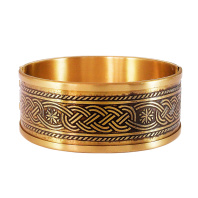 Славянский браслет из латуни "Полисть"