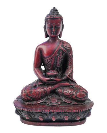 Сувенир из керамики Будда Амитабха 13см украшен двойным ваджром