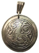 Славянская подвеска из мельхиора "Суздальский лев"