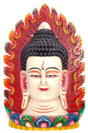 Восточная деревянная маска Будда 88см