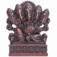 Сувенир из керамики Ганеша с пятью головами 10см Сувенир из керамики Ганеша с пятью головами 10см