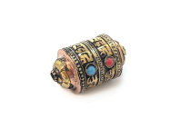 Тибетская подвеска Молитвенный барабан с мантрой длиной 4см