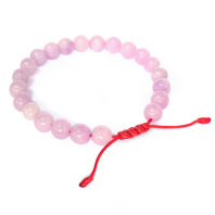 Четки браслет на руку из Аметиста Лавандового 22 бусин диаметр 8мм на прочной нити