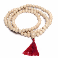 Буддийские четки 54 бусины из дерева Ясень белый диаметр 10мм Буддийские четки 54 бусины из дерева Ясень белый диаметр 10мм