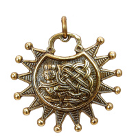 Славянский колт из латуни "Сирин, смотрящий влево"