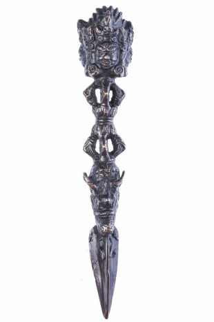 Ритуальный нож Пурба длиной 22см черного оттенка