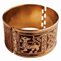 Славянский медный браслет "Звезда сварога"