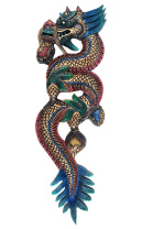 Восточное деревянное расписное панно Дракон (вертикальное) 67см Восточное деревянное расписное панно Дракон (вертикальное) 67см