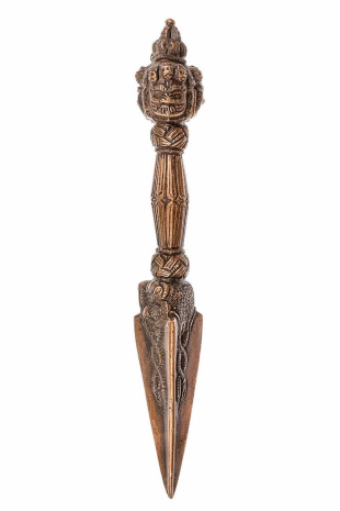 Ритуальный нож Пурба длиной 25см медная