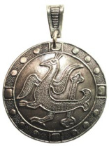 Славянская подвеска из мельхиора "Новгородская барма"