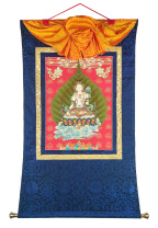 Рисованная Тханка Белая Тара 82х117см Рисованная Тханка Белая Тара 82х117см