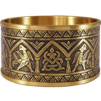 Славянский браслет из латуни "Птицы у древа жизни"