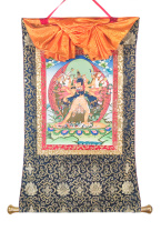 Рисованная Тханка Калачакра 70х107см Рисованная Тханка Калачакра 70х107см