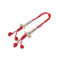 Тибетские счетчики (пара) для четок 6 мм белый металл