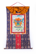 Рисованная Тханка Гаруда 63х113см Рисованная Тханка Гаруда 63х113см