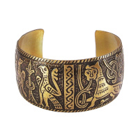 Славянский браслет из латуни "Михайловский 2"