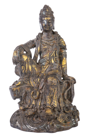 Бронзовая статуя Гуаньинь 30см
