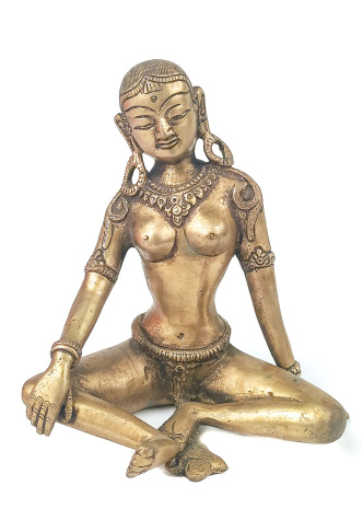 Бронзовая статуя богиня Парвати 14см
