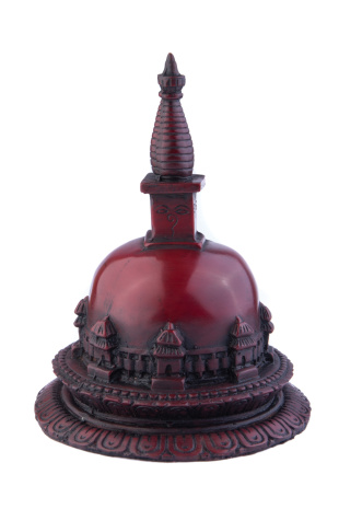 Сувенир из керамики Ступа с глазами Будды высота 17см, диаметр 13см