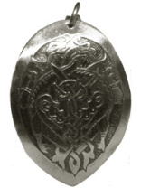 Славянская подвеска из мельхиора "Переплетенные птицы"