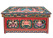 Восточный расписной резной стол с изображением Будд пяти семейств на столешнице 90х45, высотой 45см