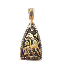 Славянская подвеска из мельхиора "Диво-зверь"