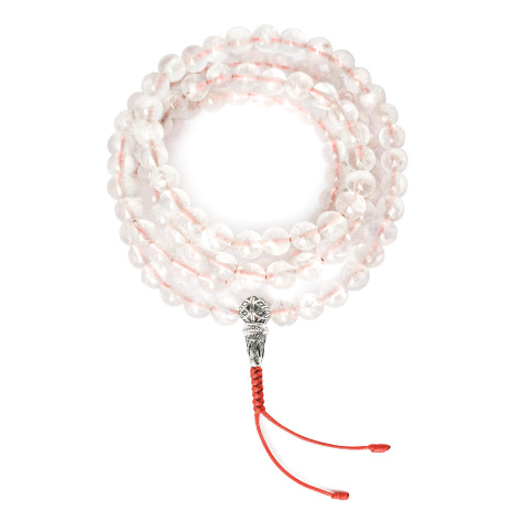 Буддийские четки 108 бусин из Горного хрусталя диаметр 8 мм