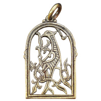 Славянская подвеска из латуни "Царь-птица"