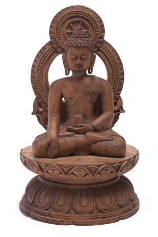 Деревянная статуя Будда Ратнасамбхава 45см